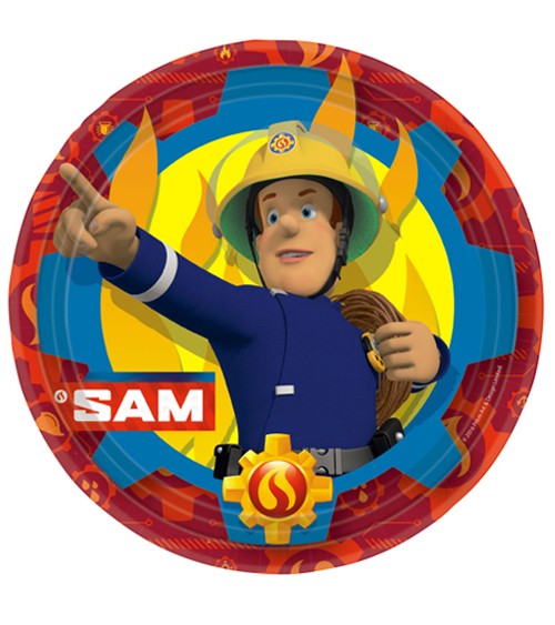 Pappteller "Feuerwehrmann Sam Einsatz" - 8 Stück