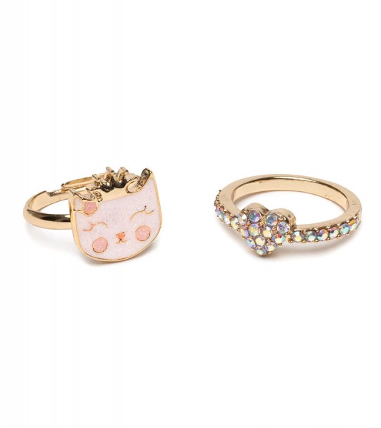 Kinderringe-Set "Kitty Love" - 2-teilig