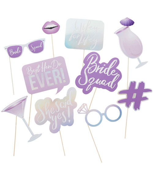 Photobooth-Props "Bride Squad" - 10-teilig