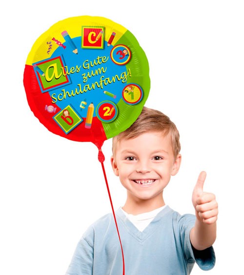 Runder Folienballon "Alles Gute zum Schulanfang"