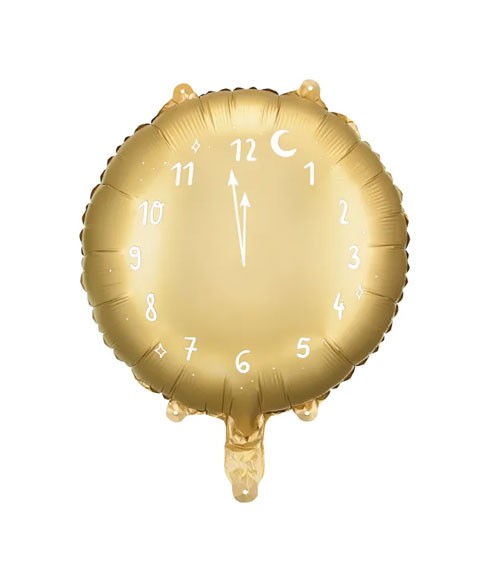 Runder Folienballon "Kurz vor 12" - gold - 45 cm