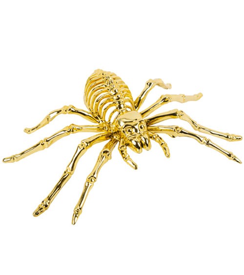 Deko-Spinne - gold - 12,5 x 20,5 cm