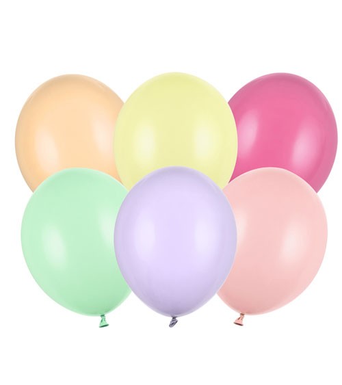 Standard-Luftballons - Pastell Mix - 30 cm - 50 Stück