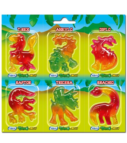 Dino Jelly Fruchtgummi - 6 Stück - je 11 g