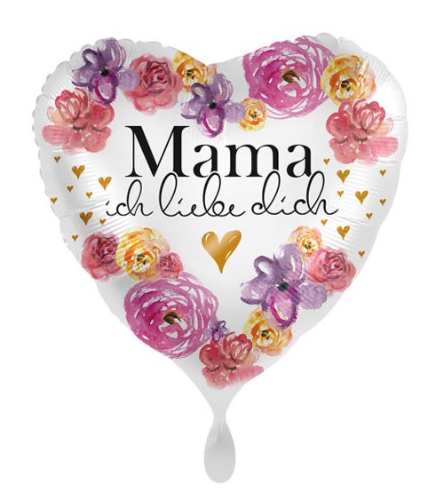 Herz-Folienballon "Mama ich liebe dich"