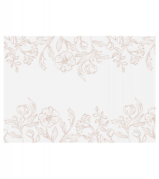 Tischläufer aus Vlies mit Blumenmuster - 40 x 500 cm