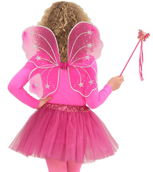 Kinderkostüm-Set "Magic Fairy" - pink - 3-teilig