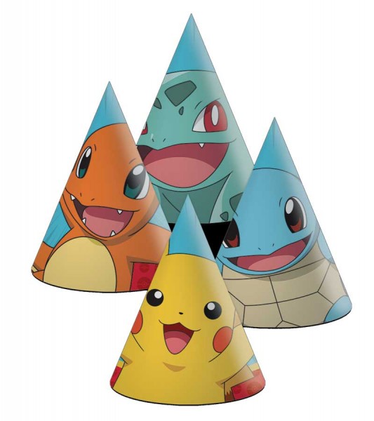 Partyhüte "Pokémon" - 6 Stück