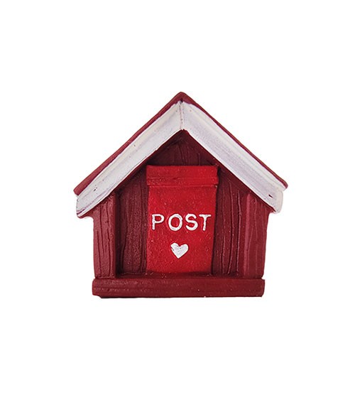 Mini Briefkasten mit Dach aus Polyresin - 4 x 4 cm
