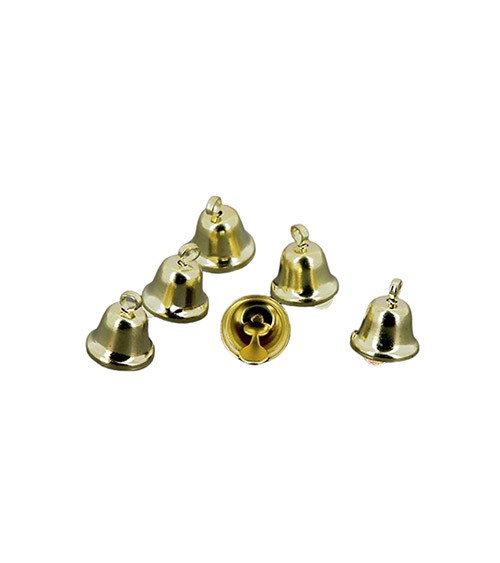 Miniatur Glöckchen - gold - 1 cm - 6 Stück