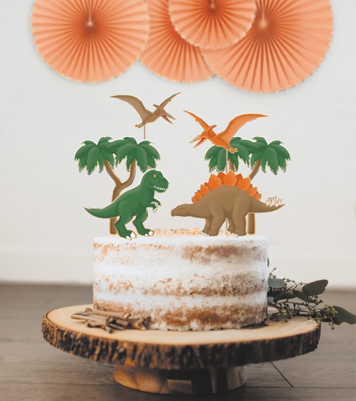 Cake Topper Set "Dinosaurier" - 6-teilig