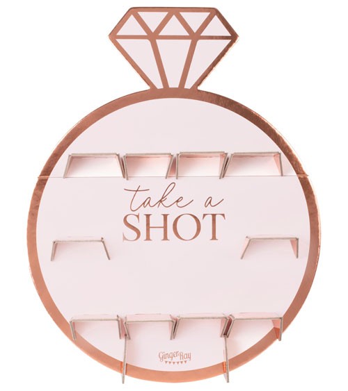 Deko-Wand für 10 Shot-Becher "Diamant-Ring" - 36 x 69 cm