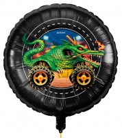 Runder Folienballon "Fire Wheels" - 45 cm