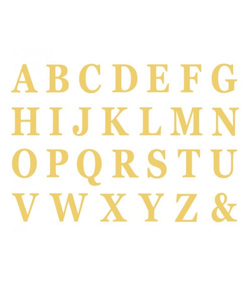 Sticker-Set "Alphabet" - metallic gold - 13,5 cm - 48-teilig