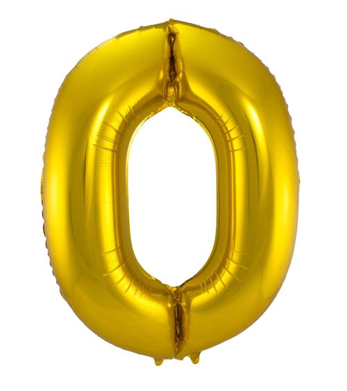 SuperShape Folienballon "0" - gold