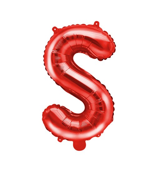 Folienballon Buchstabe "S" - rot - 35 cm