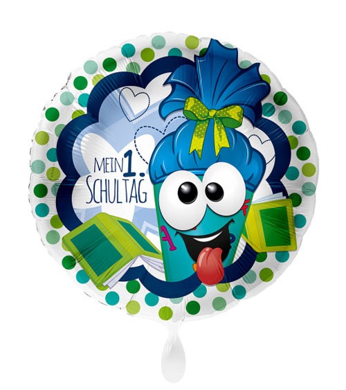 Folienballon "Mein 1. Schultag"- blau