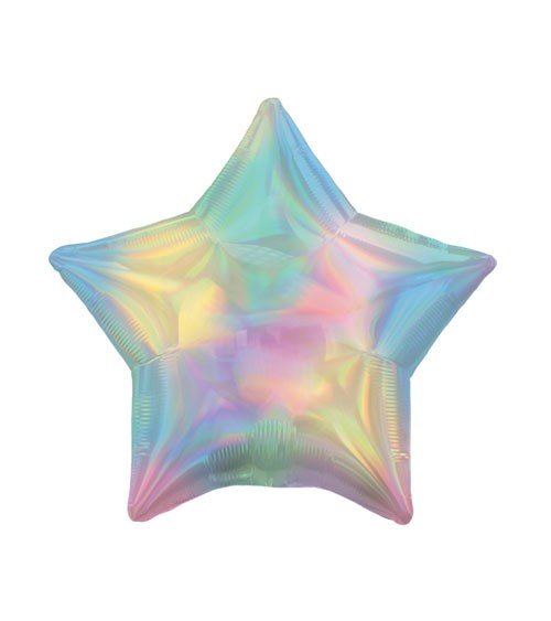 Stern-Folienballon - irisierend-pastell - 48 cm