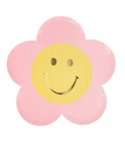 Blumen-Pappteller "Happy Icons" - 8 Stück