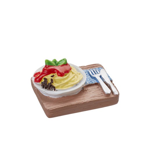 Miniatur Spaghetti-Gedeck aus Polyresin - 3,5 cm