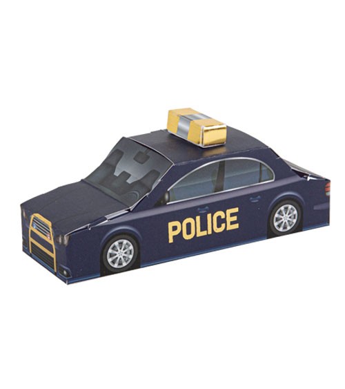 Kleine Geschenkboxen "Polizeiauto" - 8 Stück