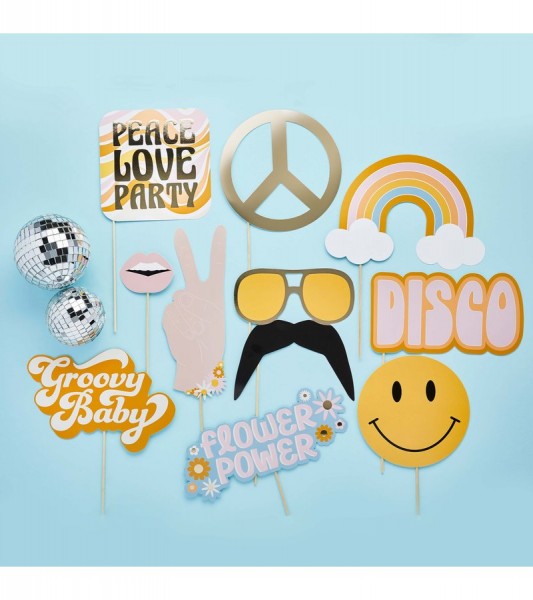 Photobooth-Set "Groovy" - 10-teilig