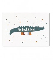 Schulkind-Postkarte "Krokodil"
