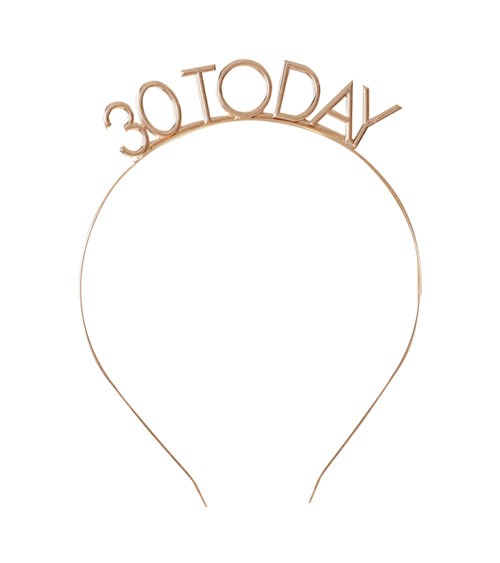 Haarreifen aus Metall "30 Today" - gold