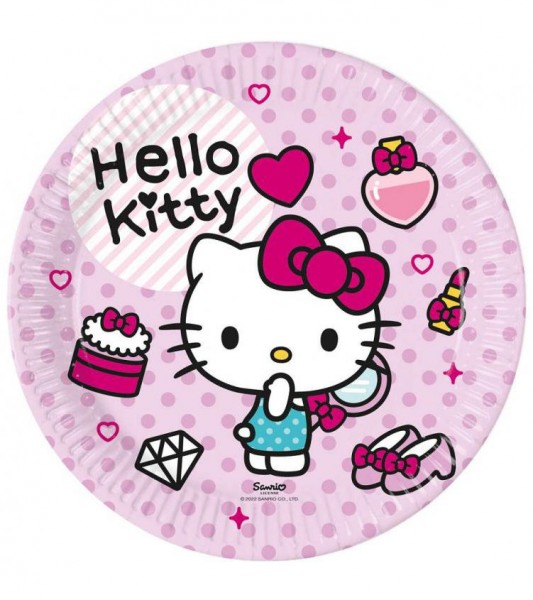 Pappteller "Hello Kitty" - 8 Stück