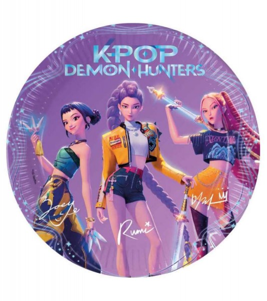 Pappteller "KPop Demon Hunters" - 8 Stück