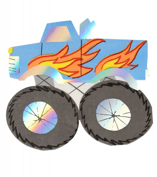 Monster Truck-Servietten - 16 Stück