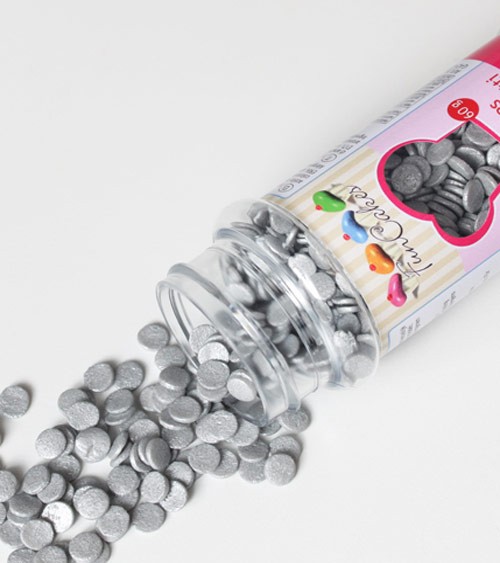 FunCakes Zuckerkonfetti - silber - 60 g