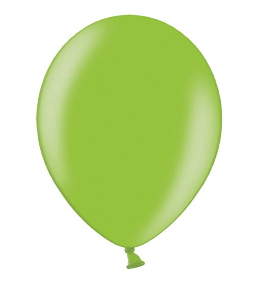 Metallic-Luftballons - hellgrün - 10 Stück