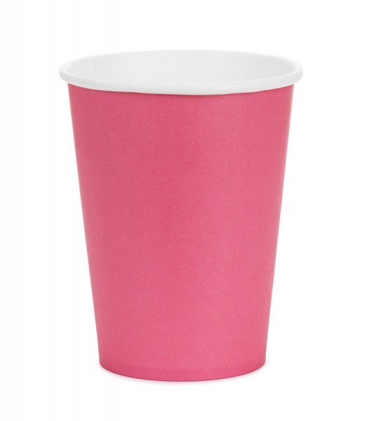Pappbecher - pink - 6 Stück
