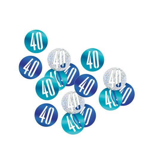 Streukonfetti "40" - blau - 14 g