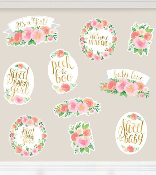 XXL Cutouts "Sweet Baby Girl" - 12-teilig