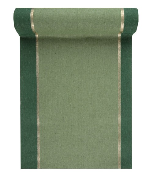 Baumwoll-Tischläufer "Modern Edge" - grün - 28 cm x 2,5 m