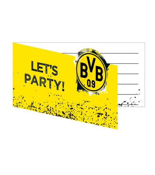 Einladungskarten "BVB Dortmund" - 8 Stück