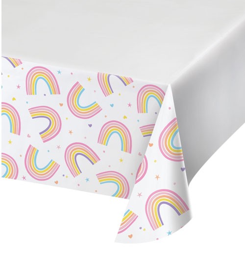Kunststoff-Tischdecke "Happy Rainbow" - 122 x 224 cm