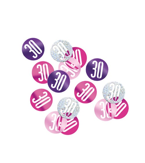 Streukonfetti "30" - pink - 14 g