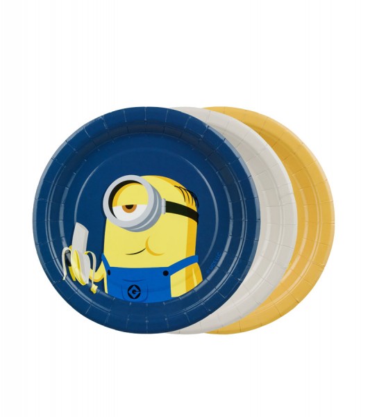 Kleine Pappteller "Minions" - 6 Stück