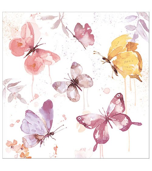 Servietten "Butterfly Collection" - rosé - 20 Stück
