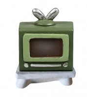 Mini Fernseher "Vintage" aus Polyresin - 3 x 4 cm