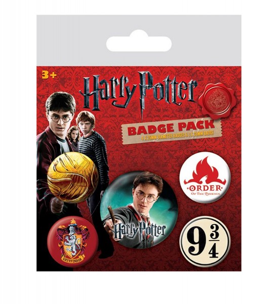 Harry Potter Gryffindor Ansteck-Buttons 5er-Pack