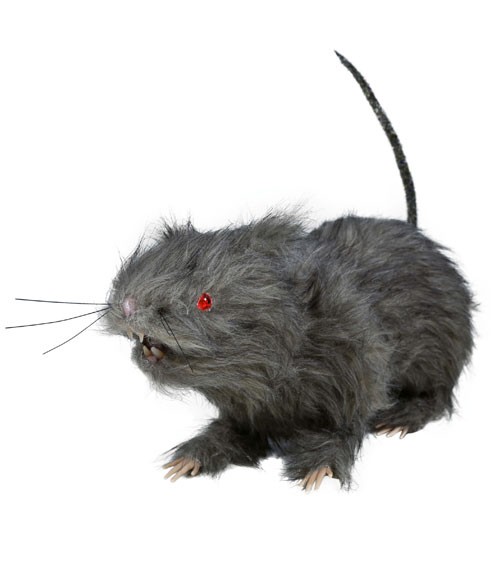 Deko-Ratte mit LED Augen - 30 cm