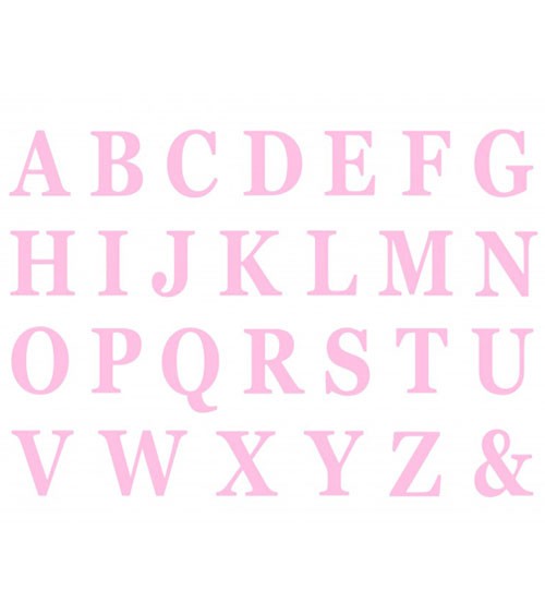 Sticker-Set "Alphabet" - rosa - 13,5 cm - 48-teilig
