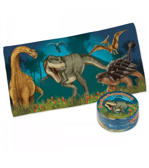 Zauberhandtuch "T-Rex" aus Baumwolle - 60 x 30 cm