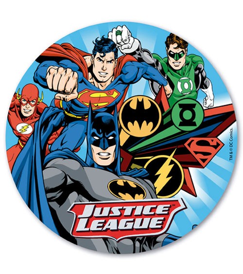 Essbarer Tortenaufleger "Justice League" - 20 cm