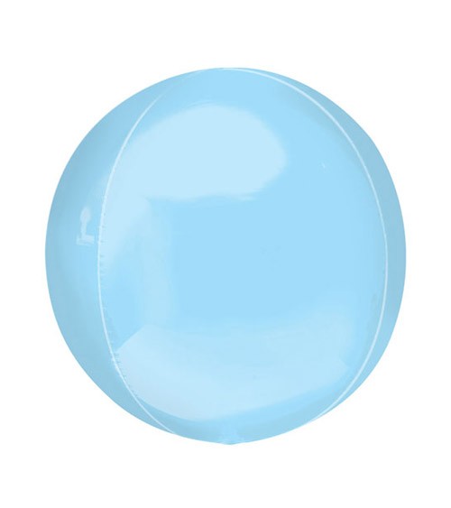 Orbz-Folienballon - hellblau - 38 x 40 cm