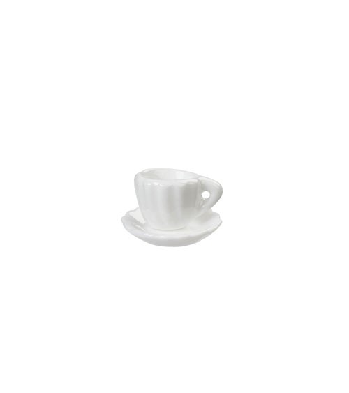 Miniatur Kaffeetasse - Keramik - 1,8 cm - 2-teilig